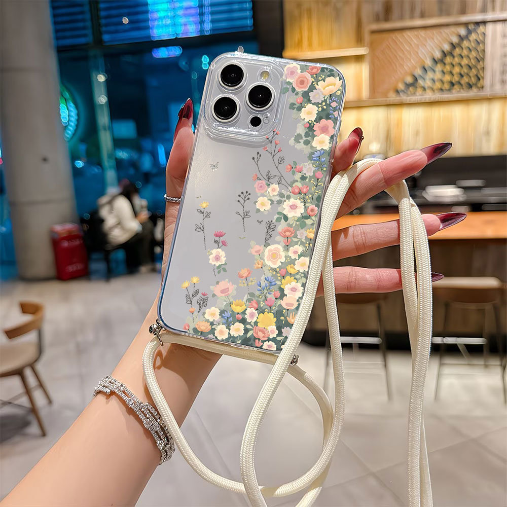 X Phone Accessories - Crossbody Lanyard Strap Phone Case For