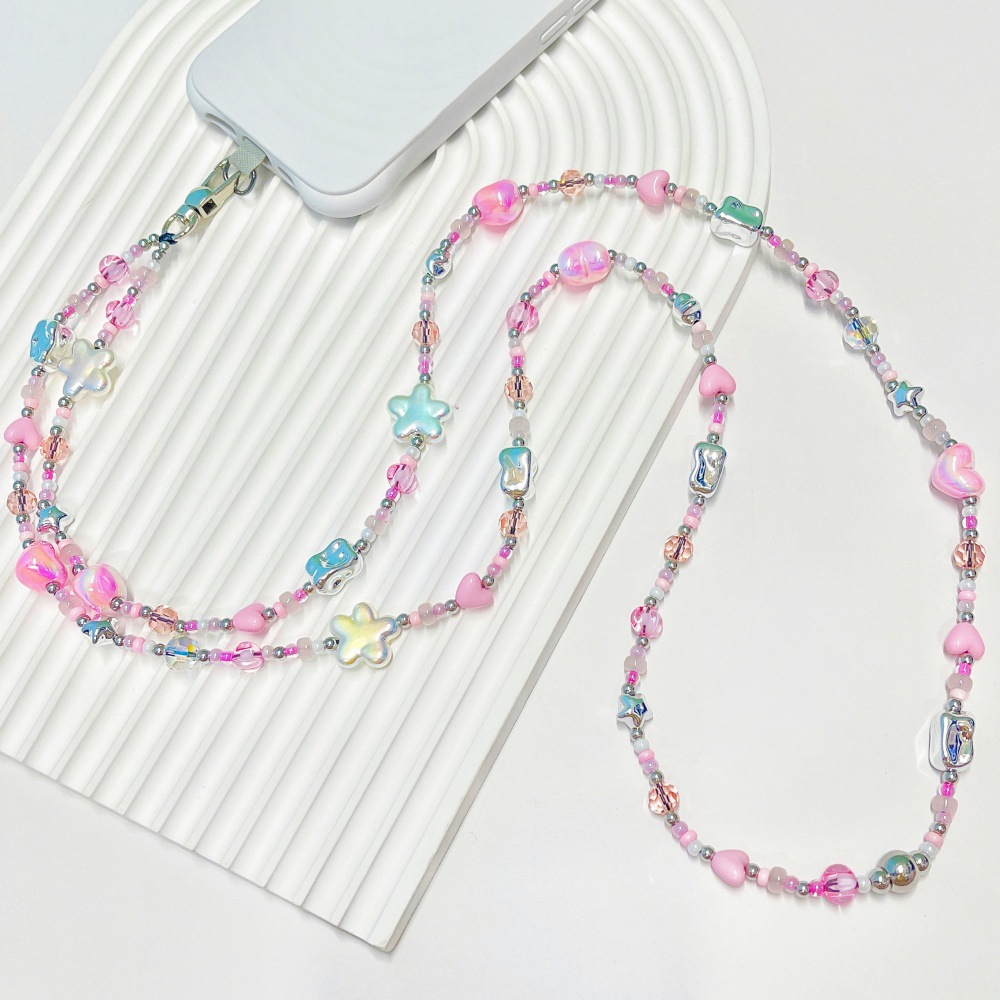 Phone Accessories Crochet - HERLOOK Pastel Y2K Heart Star Beaded
