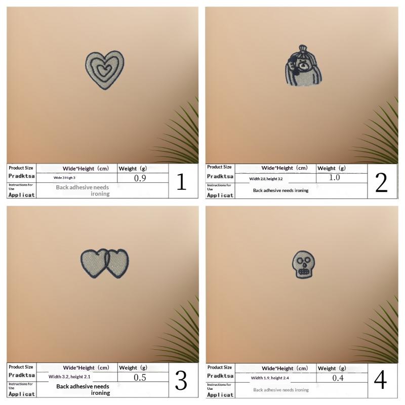 Phone Accessories Diy - 1Set Heart Cat Skull Birds Embroidered