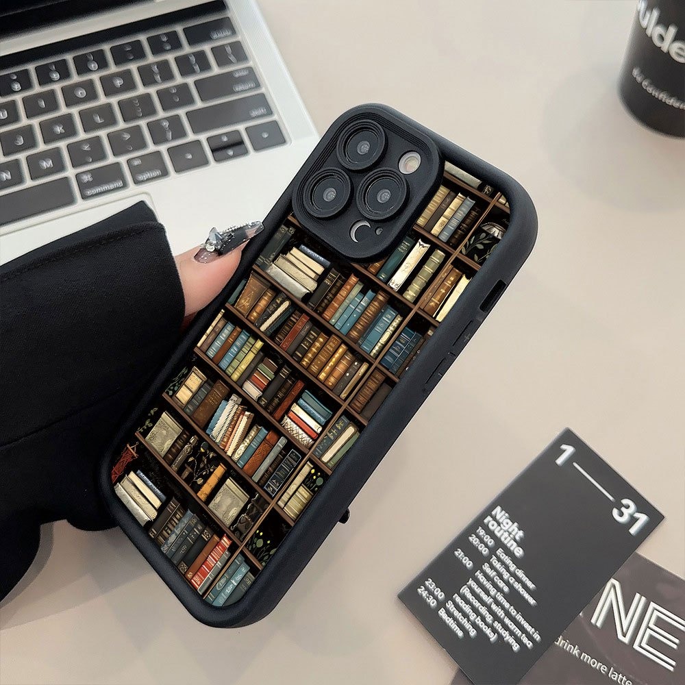 X Phone Accessories - Book Shelf Creative Pattern Phone Case