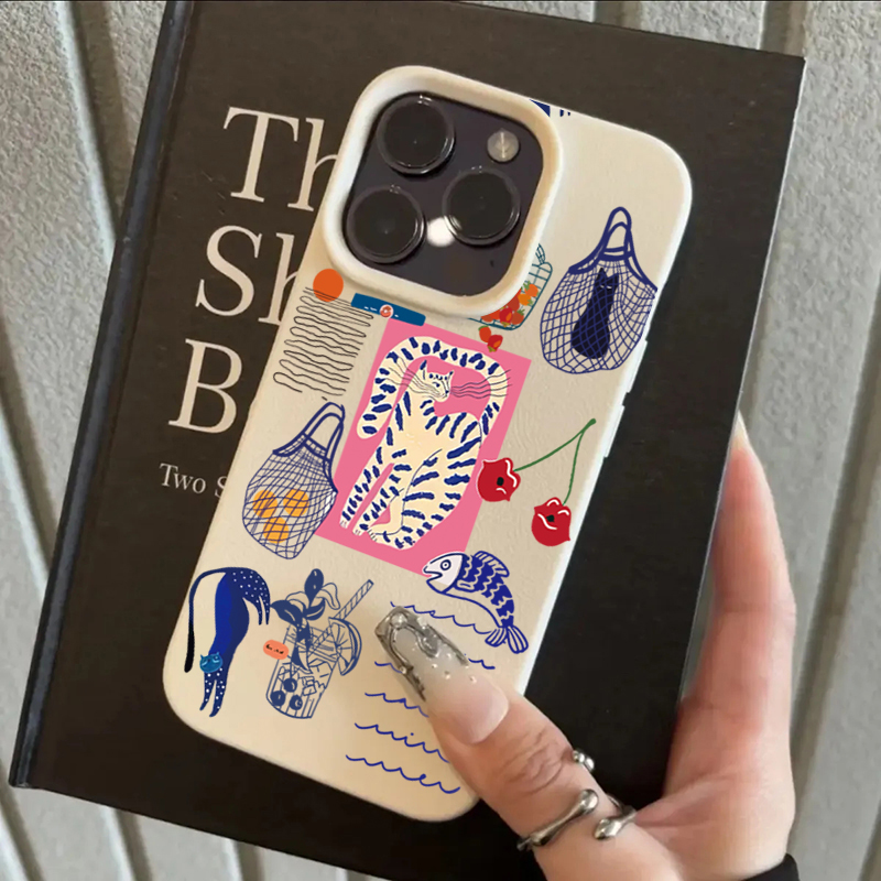 Cute Cherry Cat Print Phone Ca - đánh giá và giá X Phone Accessories