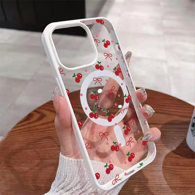 Red Cherry Printed Magnetic Ph - đánh giá và giá Phone Accessories Magnetic