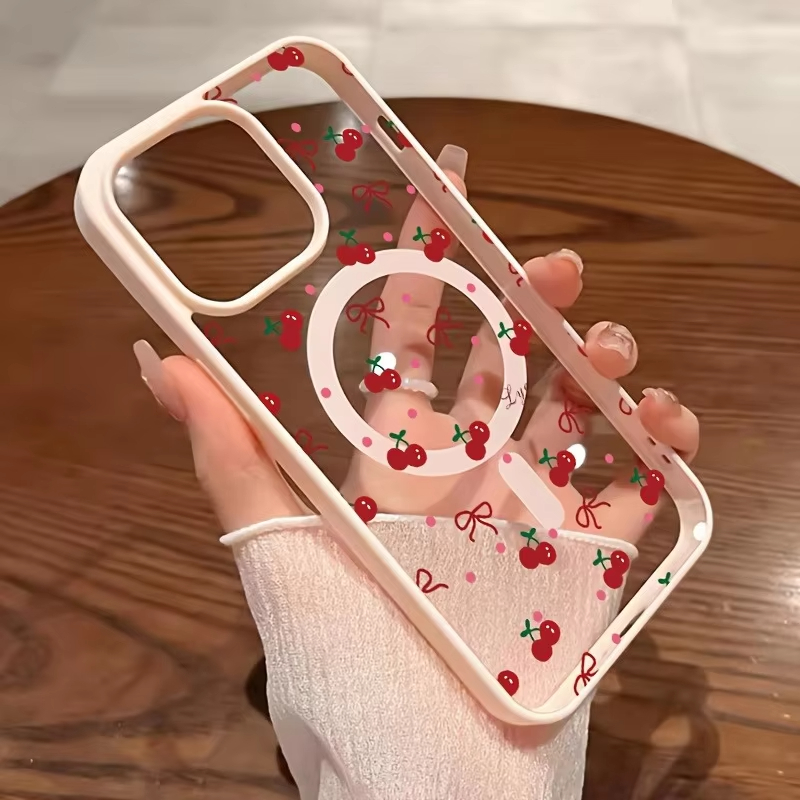 Red Cherry Printed Magnetic Ph - đánh giá và giá Phone Accessories Magnetic