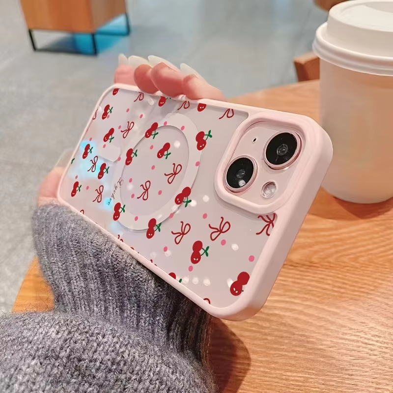 Red Cherry Printed Magnetic Ph - đánh giá và giá Phone Accessories Magnetic