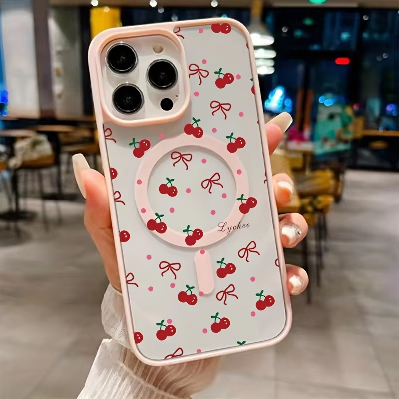 Red Cherry Printed Magnetic Ph - đánh giá và giá Phone Accessories Magnetic