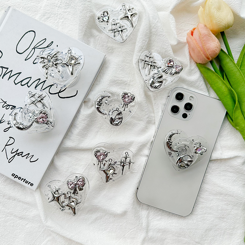 Clear Heart Phone Grip Holder  - đánh giá và giá Phone Accessories Crochet