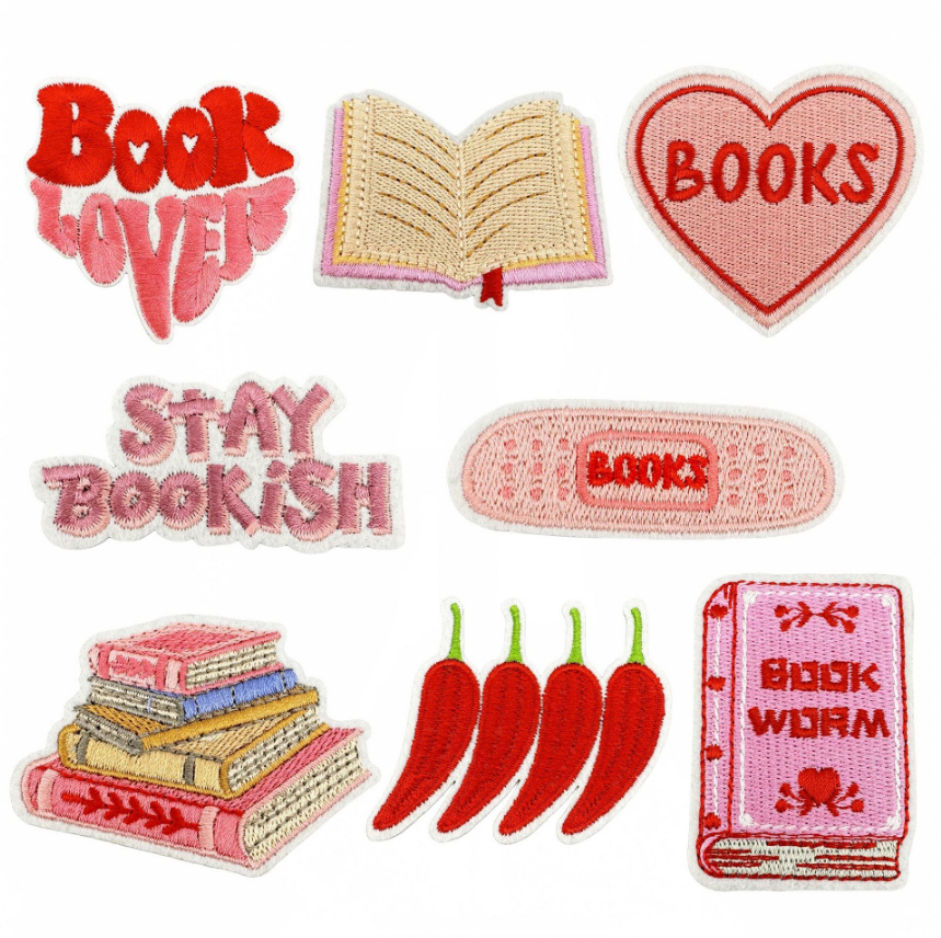 10 Pcs Books Iron On Sew On Em - đánh giá và giá Phone Accessories Pictures
