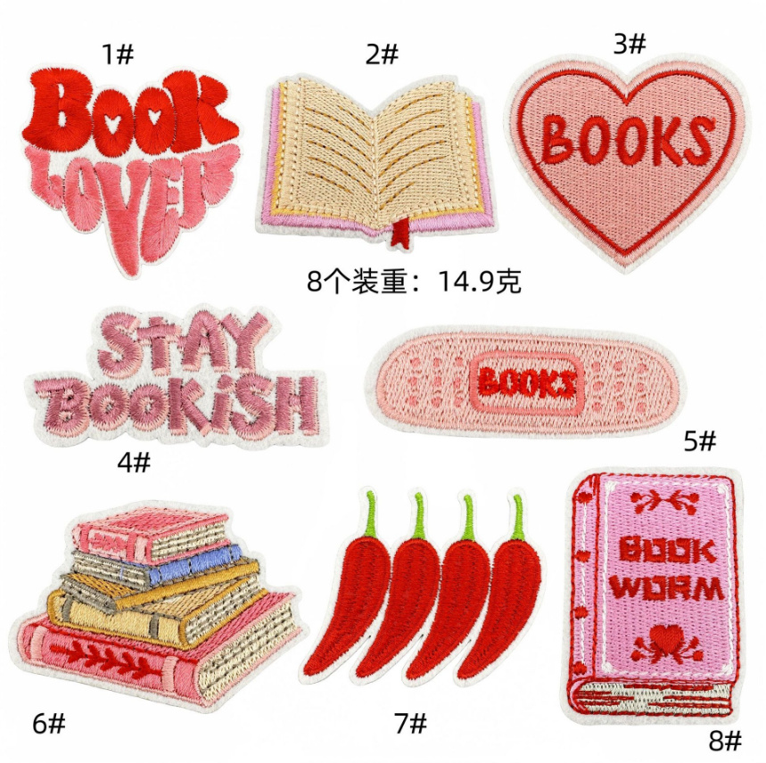 10 Pcs Books Iron On Sew On Em - đánh giá và giá Phone Accessories Pictures